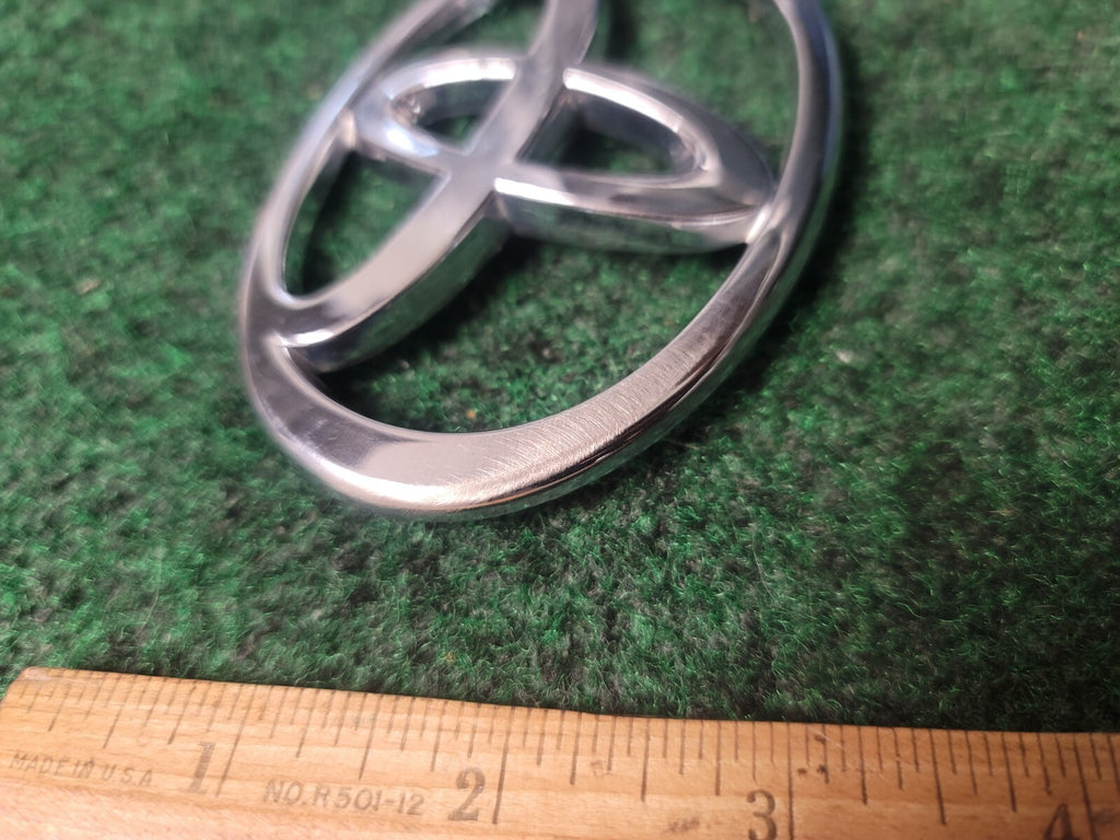 Toyota Chrome Emblem Logo Symbol Name Plate Unknown Model 4" 3S9