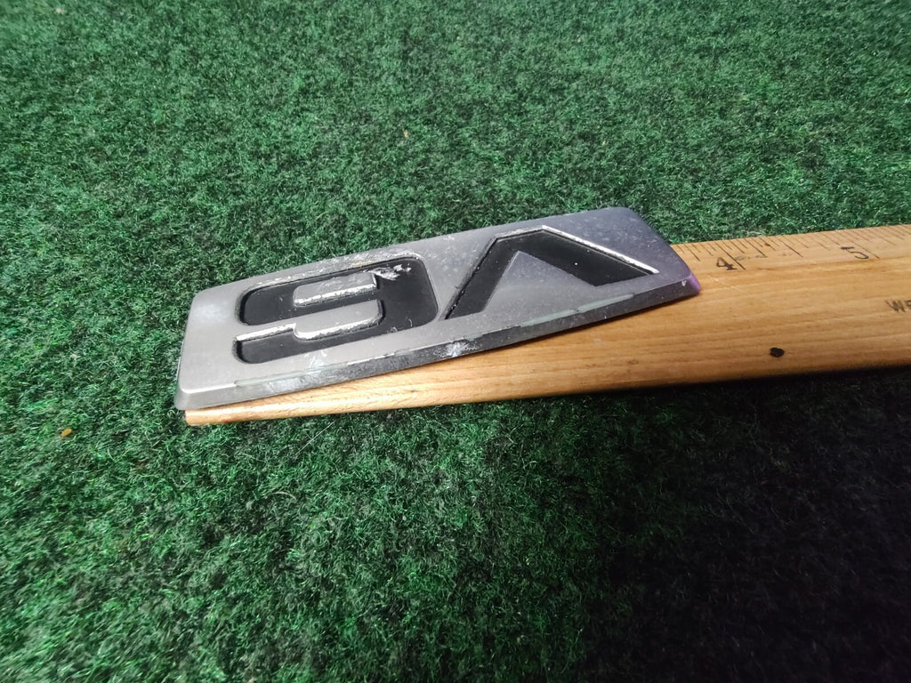 V6 Silver 3.75" Emblem Badge Logo Nameplate Name Plate OEM 6S4