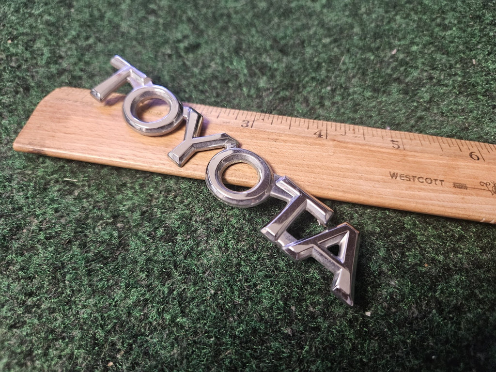 Toyota Rear Trunk Lid Emblem About 4.6" Chrome OEM 4M7