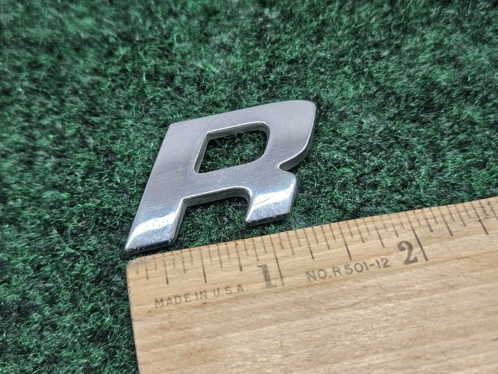 OEM "R" 3D Chrome Individual Letter Lettering Emblem Badge Logo Nameplate 7S9