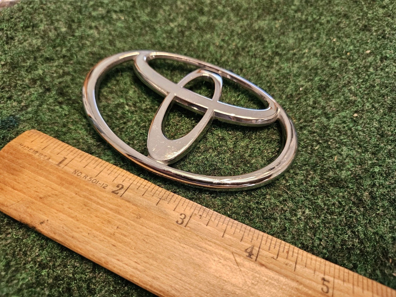 Toyota Chrome Plastic Emblem Badge Decal Logo ABS 8185 OEM Genuine 4" Inch 5M4