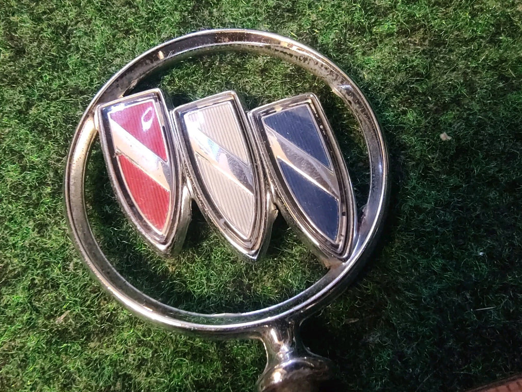 Vintage Buick Auto Car Tri-Shield Hood Ornament Emblem Medallion 2" Inch 4S3