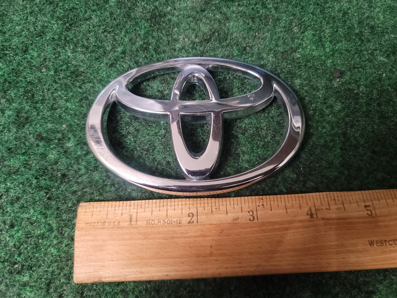 Toyota Chrome Emblem Logo Symbol Name Plate Unknown Model 4" 3S9