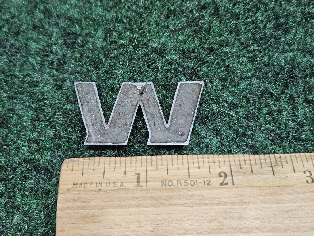 OEM "W" Silver Individual Letter Lettering Emblem Badge Logo Nameplate 7S7