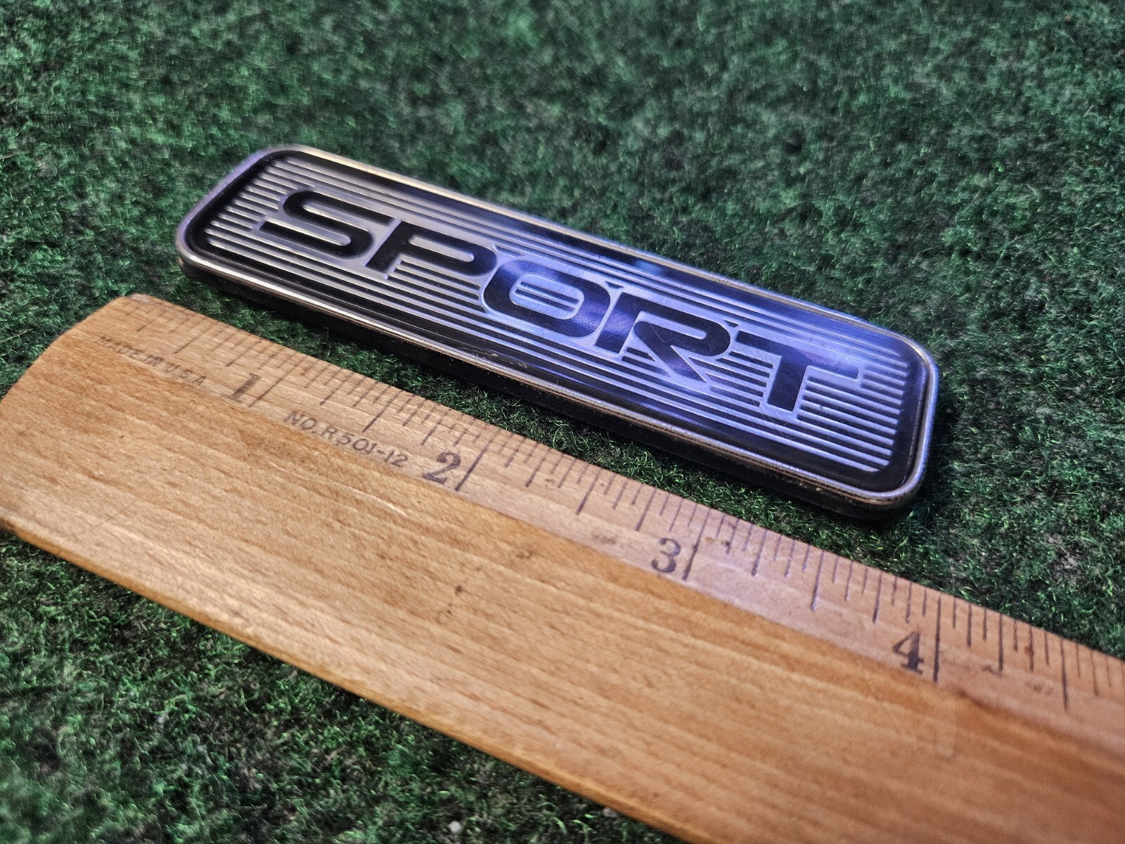 OEM Sport Black Plastic 4" Emblem Badge Logo Nameplate Name Plate Insignia 6L4