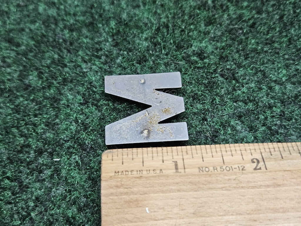 OEM "M" Silver Individual Letter Lettering Emblem Badge Logo Nameplate 7S6