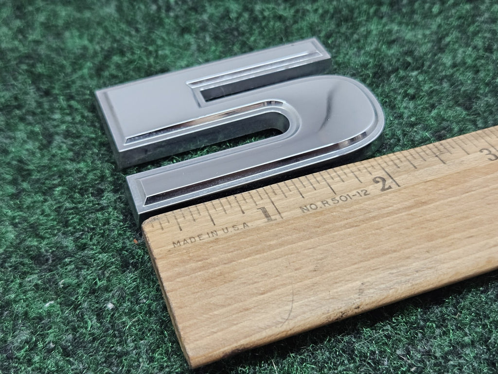 OEM 3D "5" Chrome Individual Number Lettering Emblem Badge Logo Nameplate 7S8