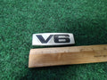 V6 Silver 3.75" Emblem Badge Logo Nameplate Name Plate OEM 5S6