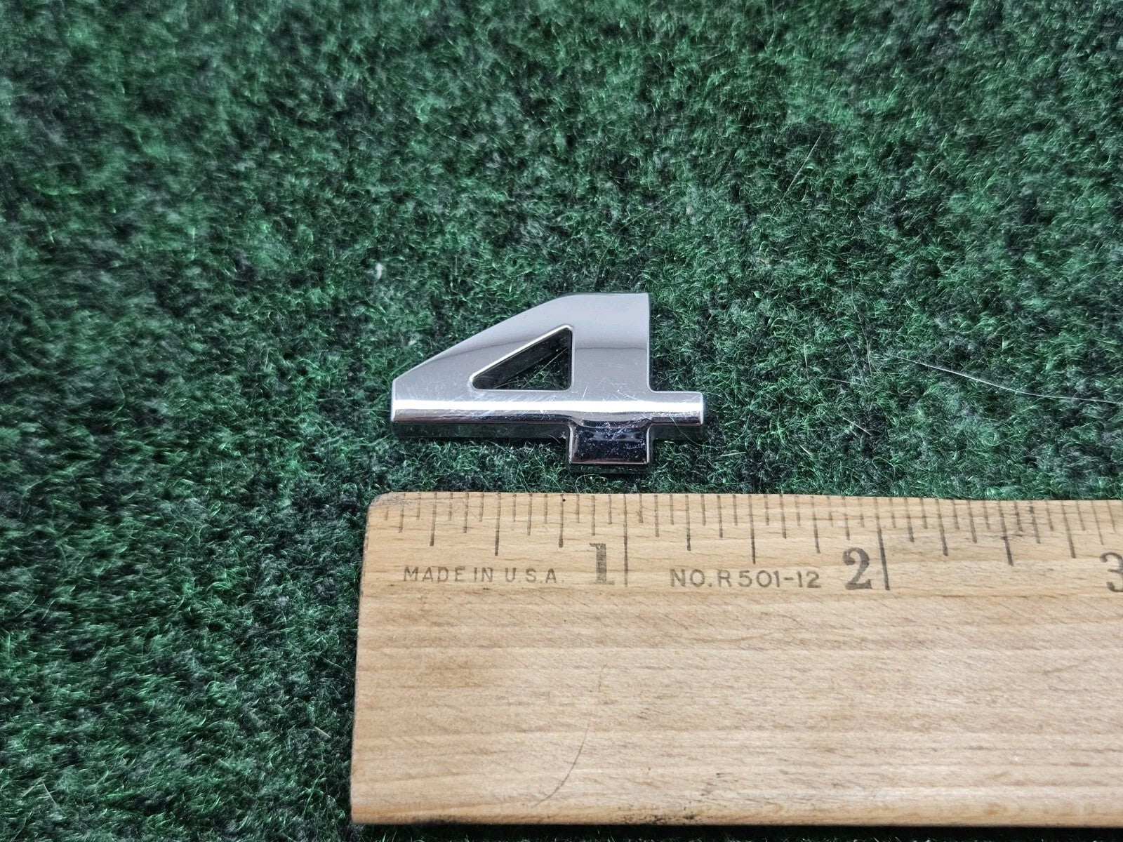 OEM "4" Chrome Individual Number Lettering Emblem Badge Logo 3D Nameplate 4 7S7