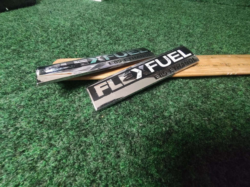 (2) Chevy Flex Fuel E85 Ethanol Emblem Badge Decal Chevrolet OEM 15910899 4L4