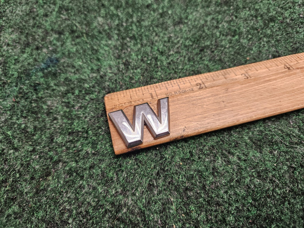 OEM "W" Chrome Individual Letter Lettering Emblem Badge Logo Nameplate CL4