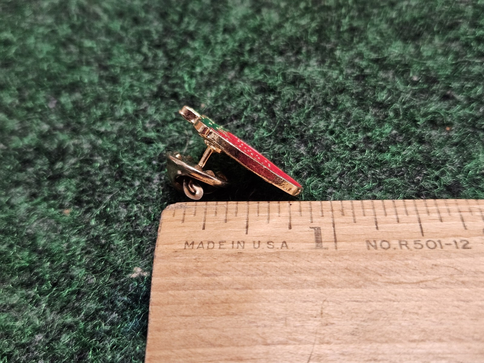 Strawberry Pin Badge Fruit Berry Vintage Lapel Pin Button Brooch Snap On