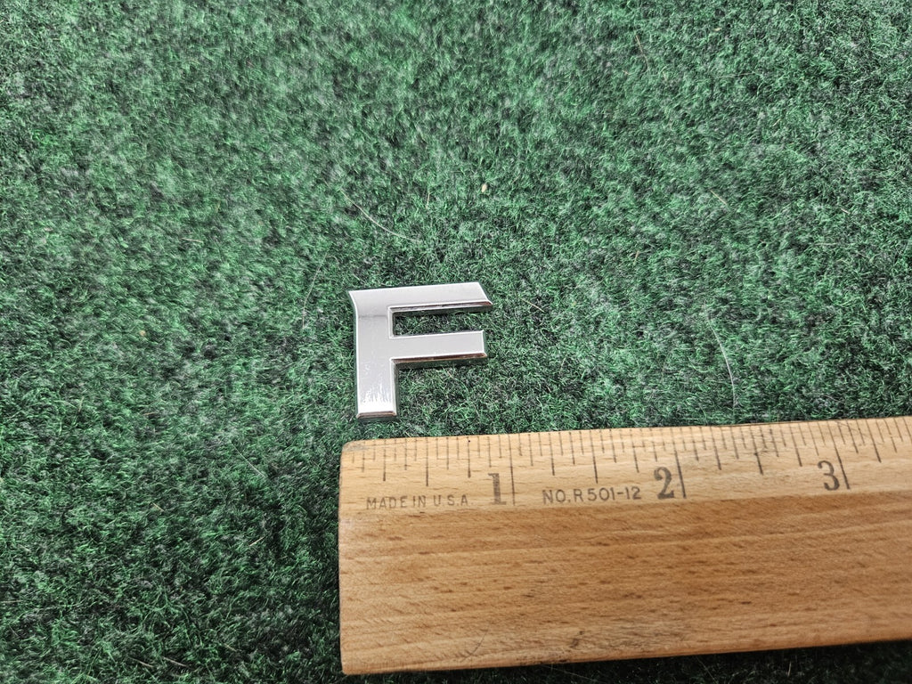 OEM "F" Chrome Individual Letter Lettering Emblem Badge Logo Nameplate 3D 7S7