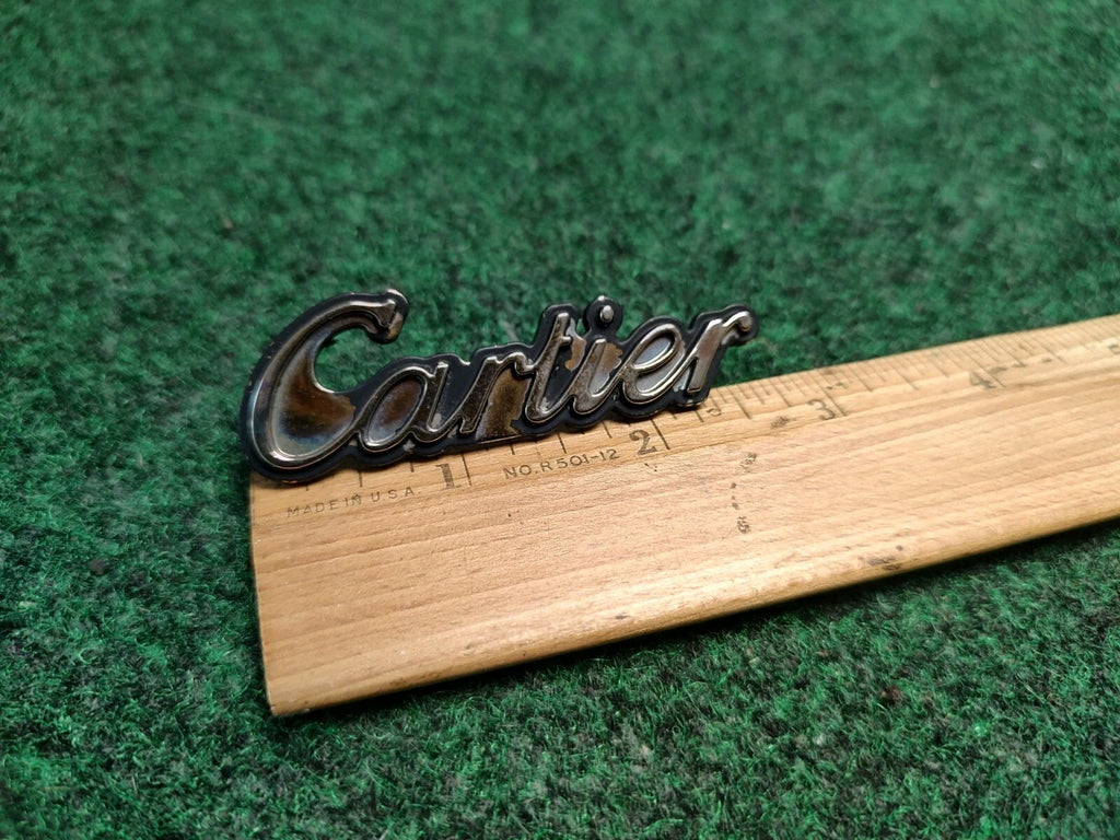 98-02 LINCOLN TOWN CAR CARTIER GOLD EMBLEM F8VB 54297A74 CC OEM 1S6