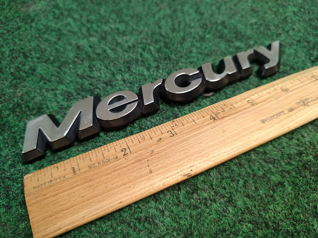 Mercury OEM Chrome Plastic 7 3/8" Emblem Badge Logo Nameplate Name Plate 2S7
