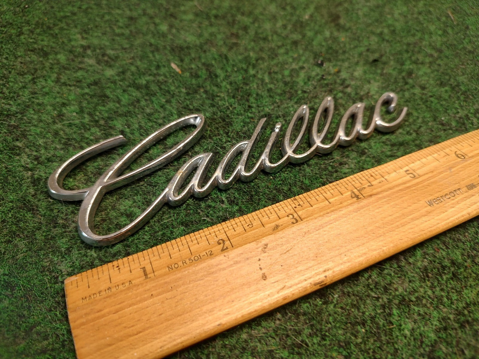 Cadillac Chrome Plastic 6inch Emblem Badge Logo Nameplate Name Plate 3S4