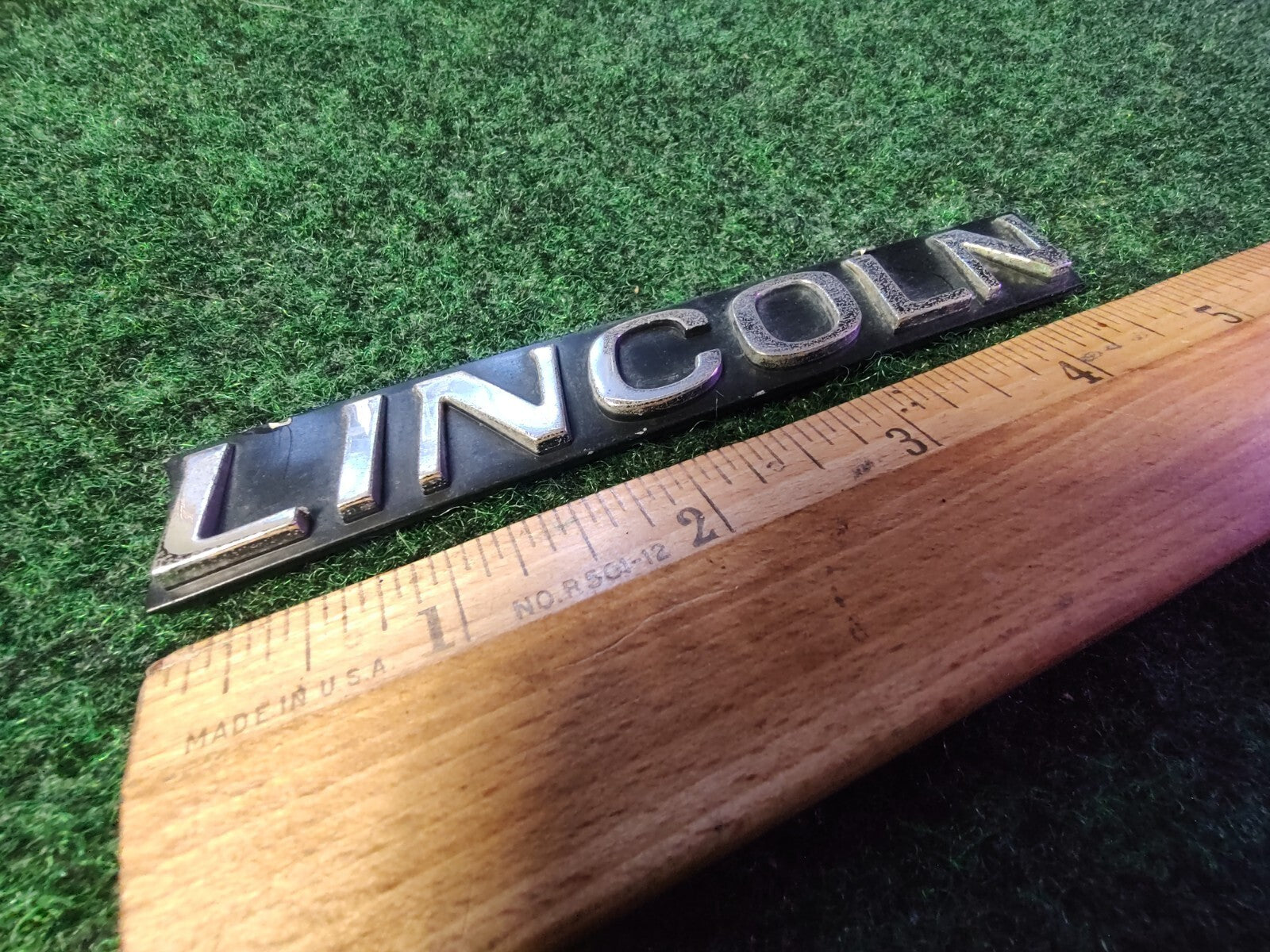 Lincoln OEM  Plastic Vintage Emblem Badge Logo Nameplate Name Plate 4.75" 6S4