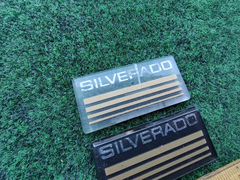 (2) 1990s Chevrolet SILVERADO Plastic Roof Panel Emblem OEM NAME PLATE Badge 5S3