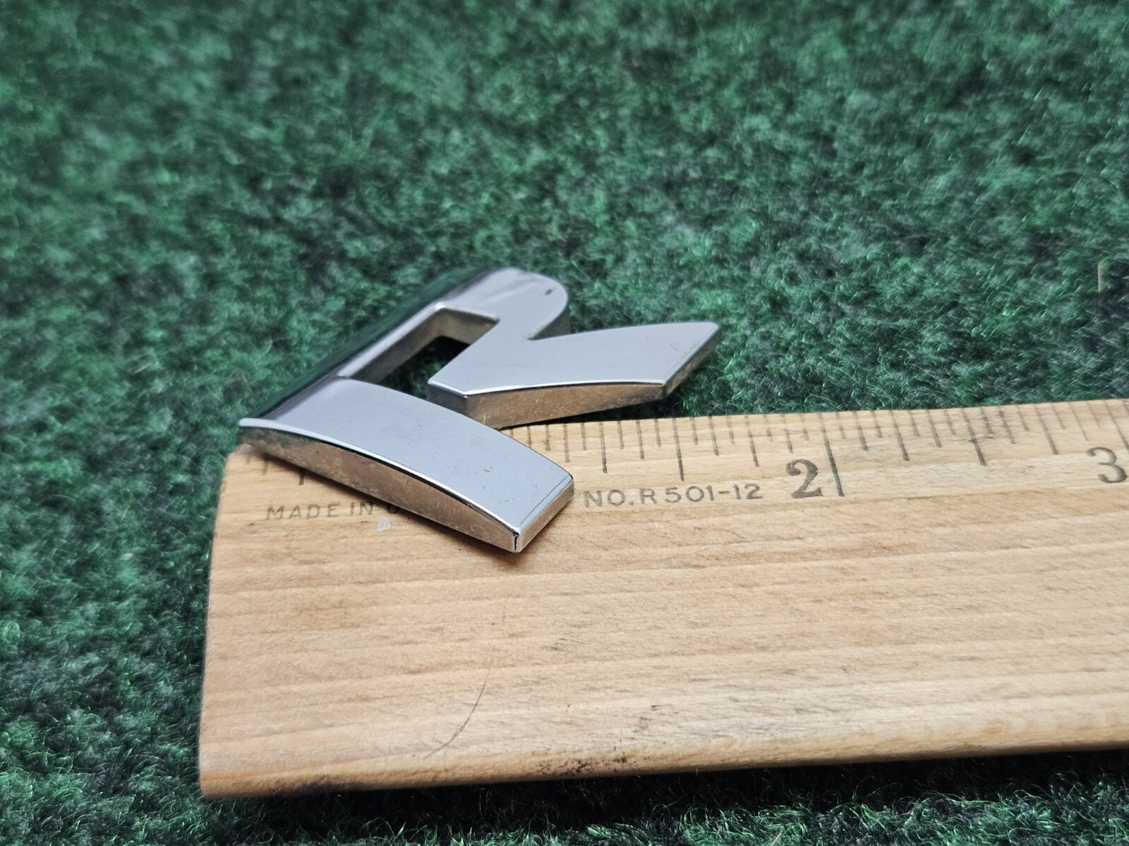 OEM "R" 3D Chrome Individual Letter Lettering Emblem Badge Logo Nameplate 2S2
