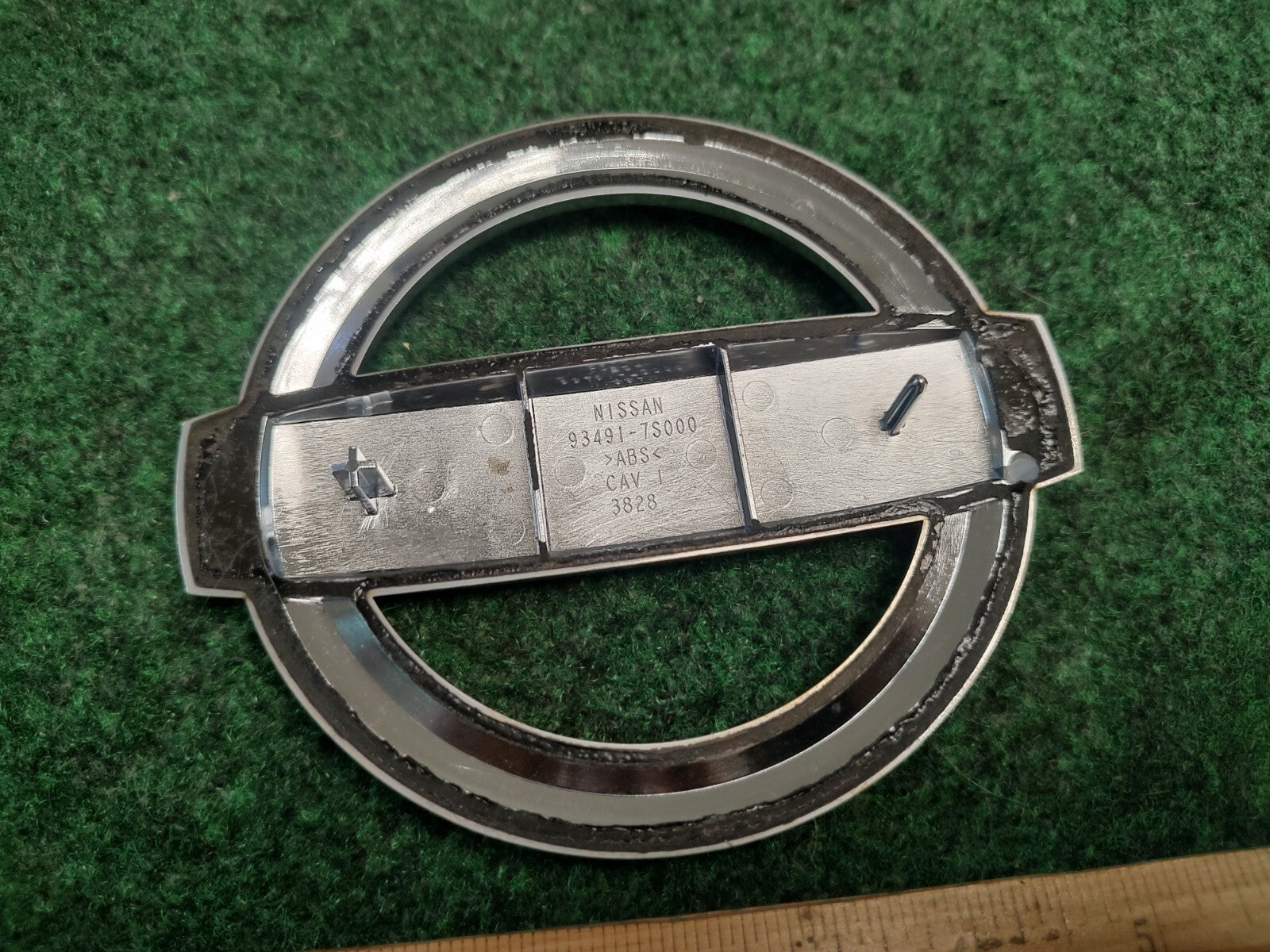 2004-2015 Armada NISSAN Logo Liftgate Emblem Chrome Finish 93491-7S000 OEM 1S9