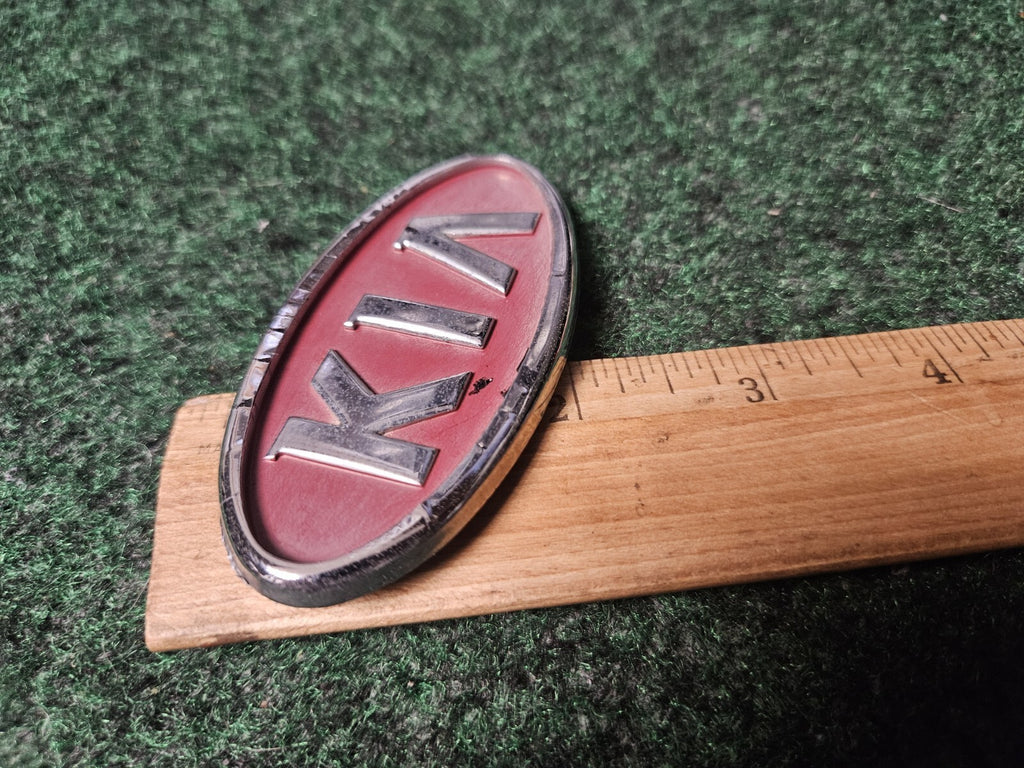 Kia Emblem Badge Grille Front Rear Name Plate OEM Nameplate Logo Red Chrome 3M2