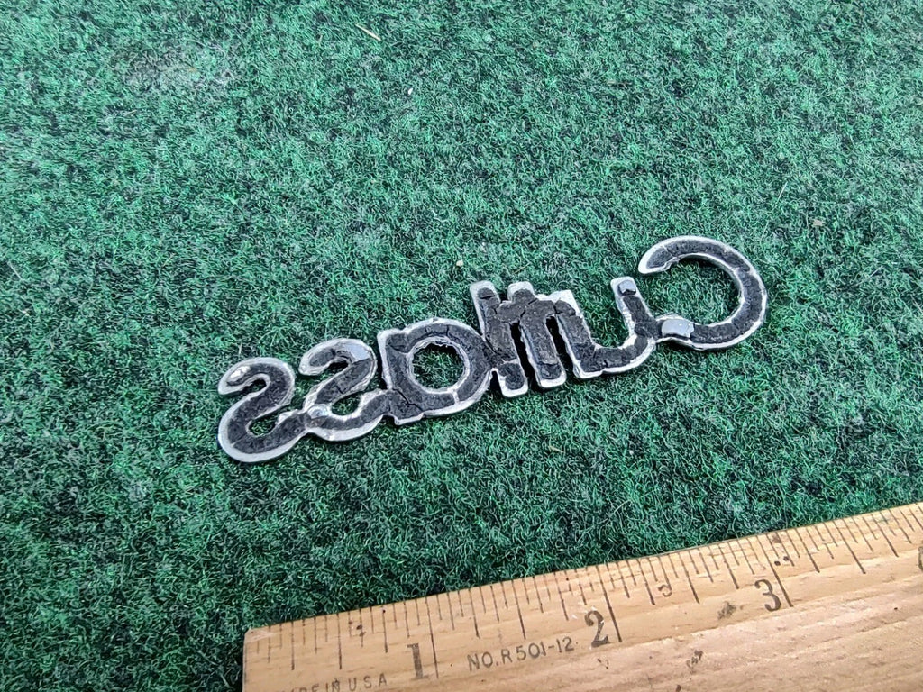 Oldsmobile Cutlass Emblem Nameplate Chrome Metal OEM 1S1