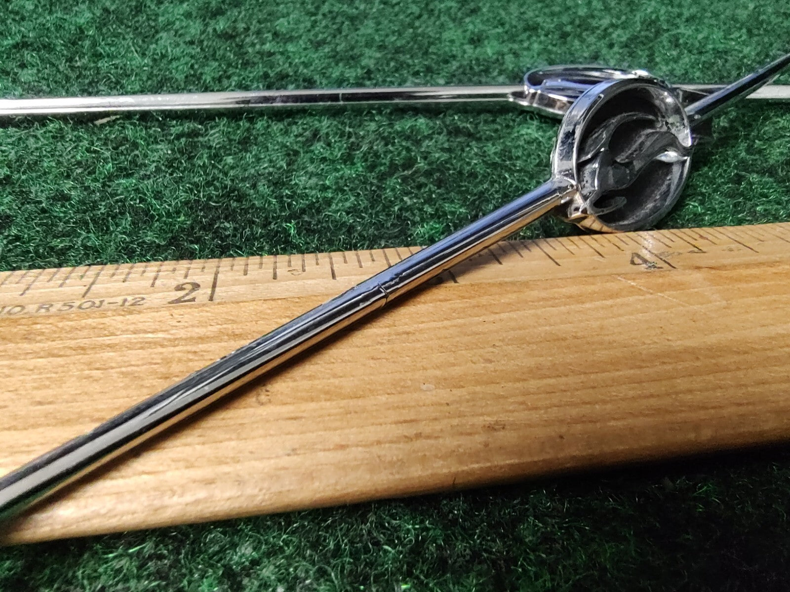 (2) CHEVROLET IMPALA EMBLEM OEM SILVER BLACK CHROME GENUINE 7S1