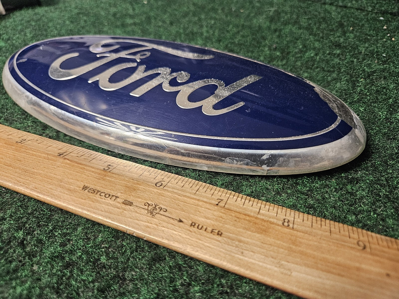 Ford Taurus Front Grille Emblem 9" Oval Badge OEM 7T43-15402A16-AA 4M5