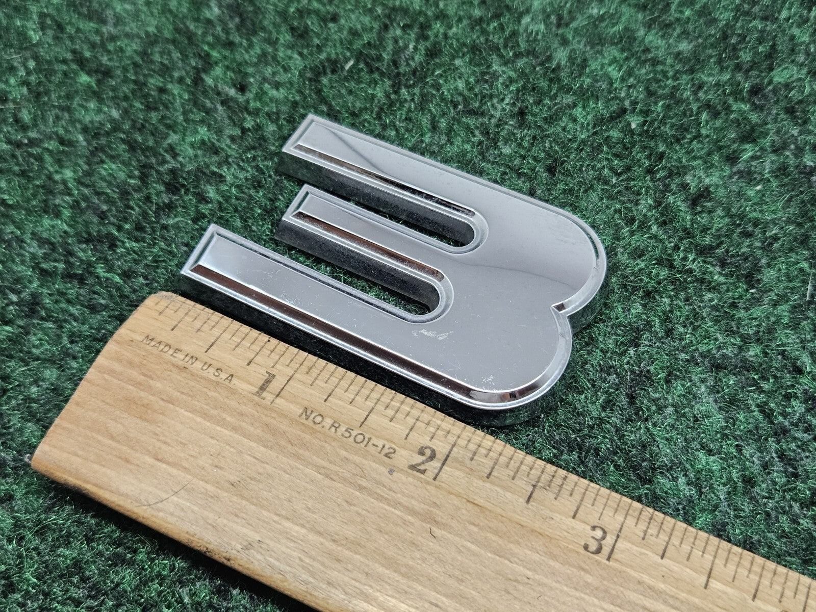 OEM 3D "3" Chrome Individual Number Lettering Emblem Badge Logo Nameplate 7S8