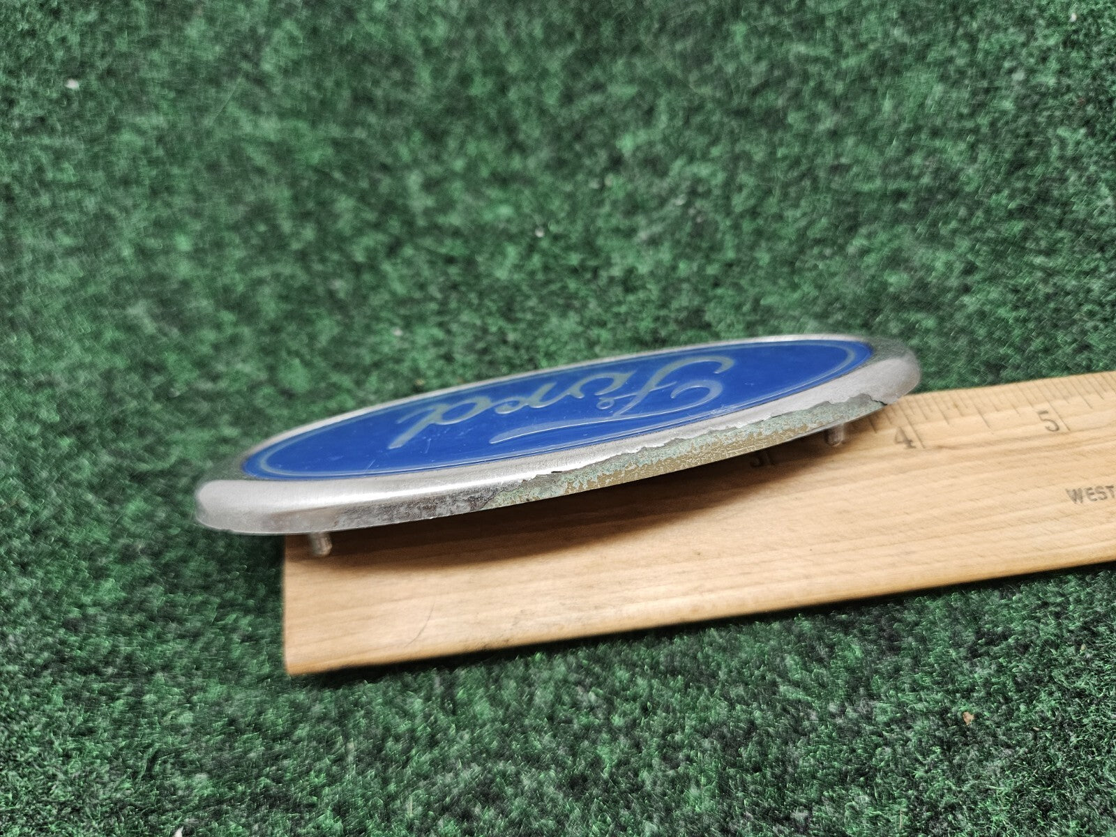 Ford OEM Blue & Chrome Oval 4.5" Emblem Badge Logo Nameplate Name Insignia GL1
