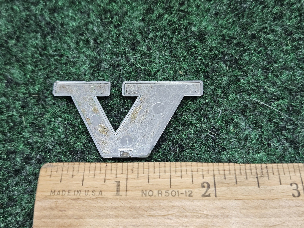 OEM "V" Chrome Individual Letter Lettering Emblem Badge Logo Volvo Nameplate 7S7