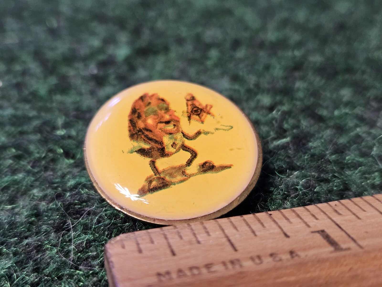 Shriners Masonic  Masons California Raisins Vintage Lapel Hat Pin