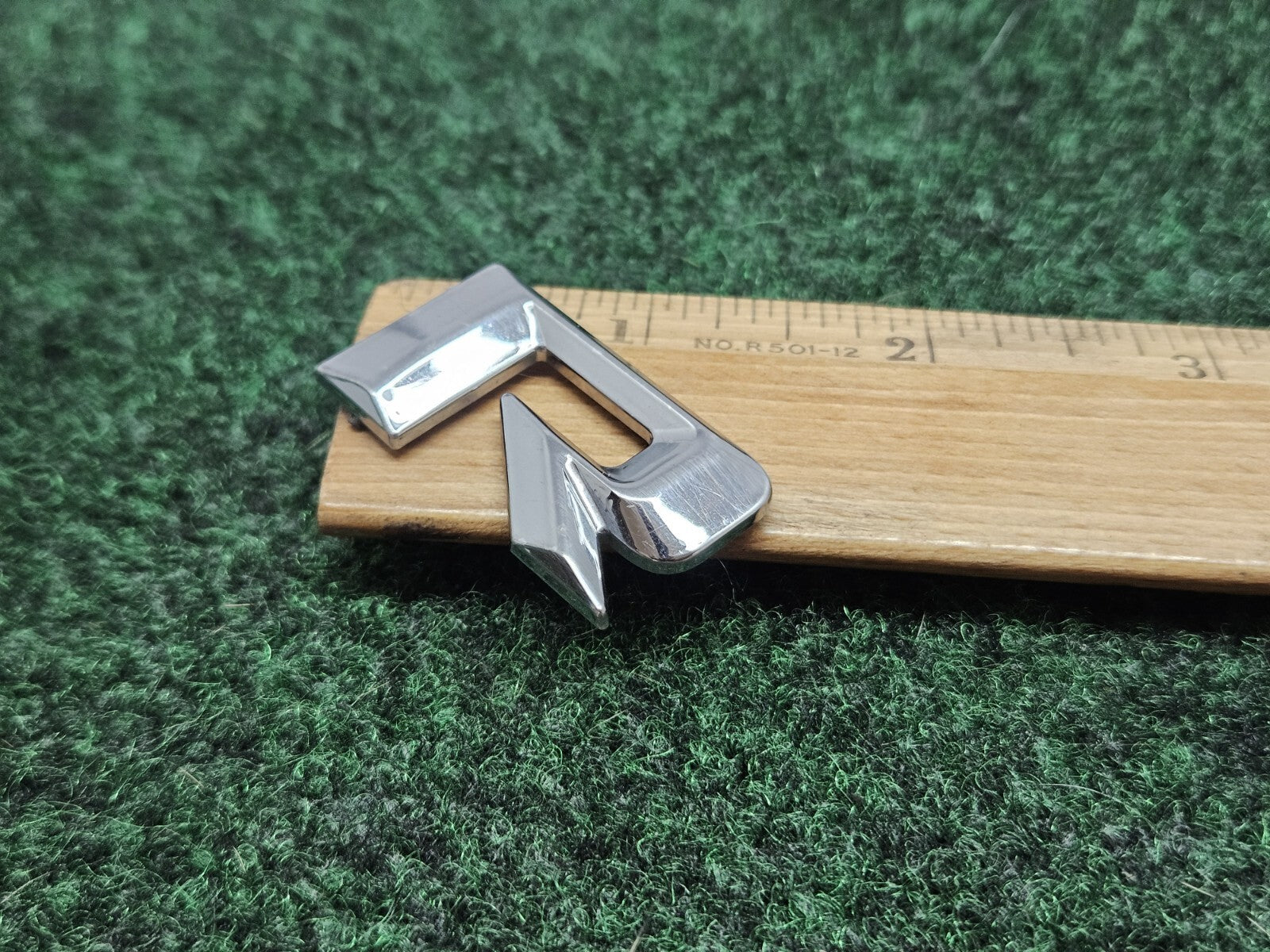 OEM "R" Chrome Individual Letter Lettering Emblem Badge Logo Nameplate 7S6