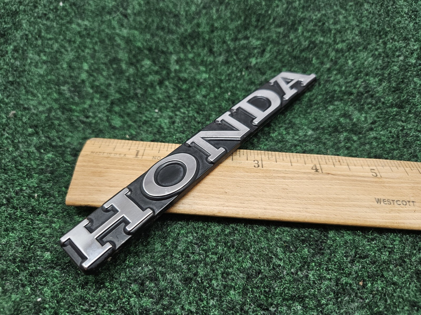 Honda OEM Machined Black Plastic 5.7" Emblem Badge Logo Nameplate Name Plate GL2