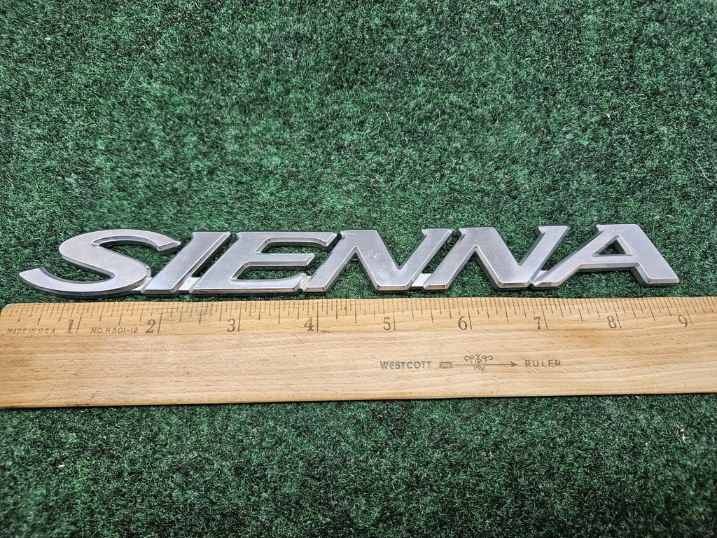 Toyota Sienna Rear Liftgate Lid 9" Inch Emblem Nameplate Name Plate OEM Logo GL1