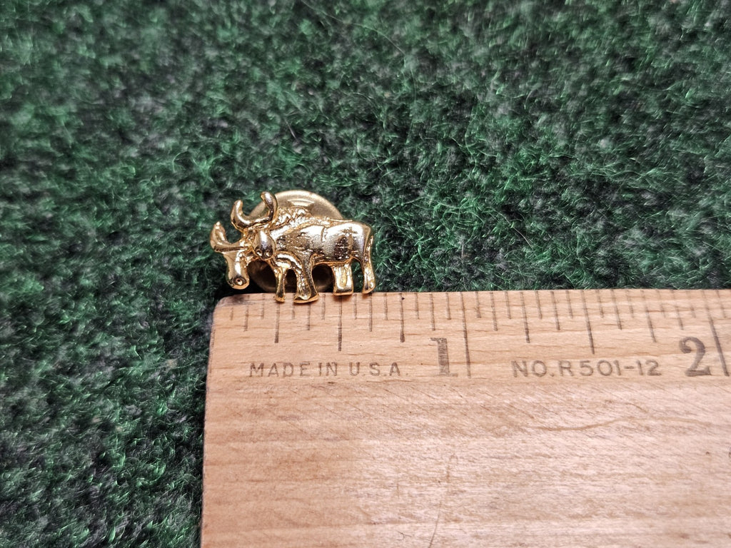 Moose Gold Tone Vintage Lapel Pin
