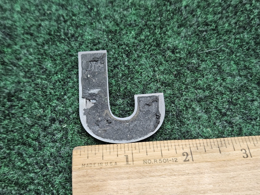 Jeep OEM "J" Chrome Hood Hatch Sign Letter Emblem Badge Logo Nameplate 7S6