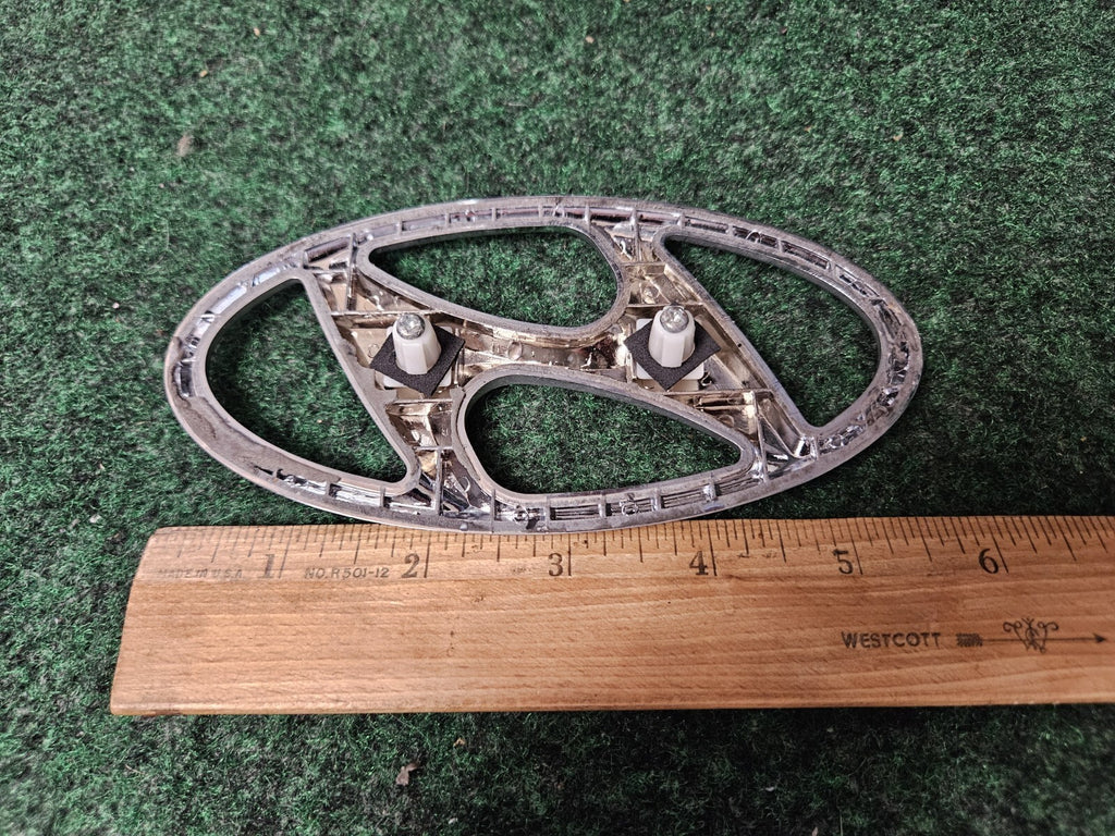 Hyundai Emblem Logo Symbol Badge Chrome OEM Nameplate Name Plate ~6" 3M4