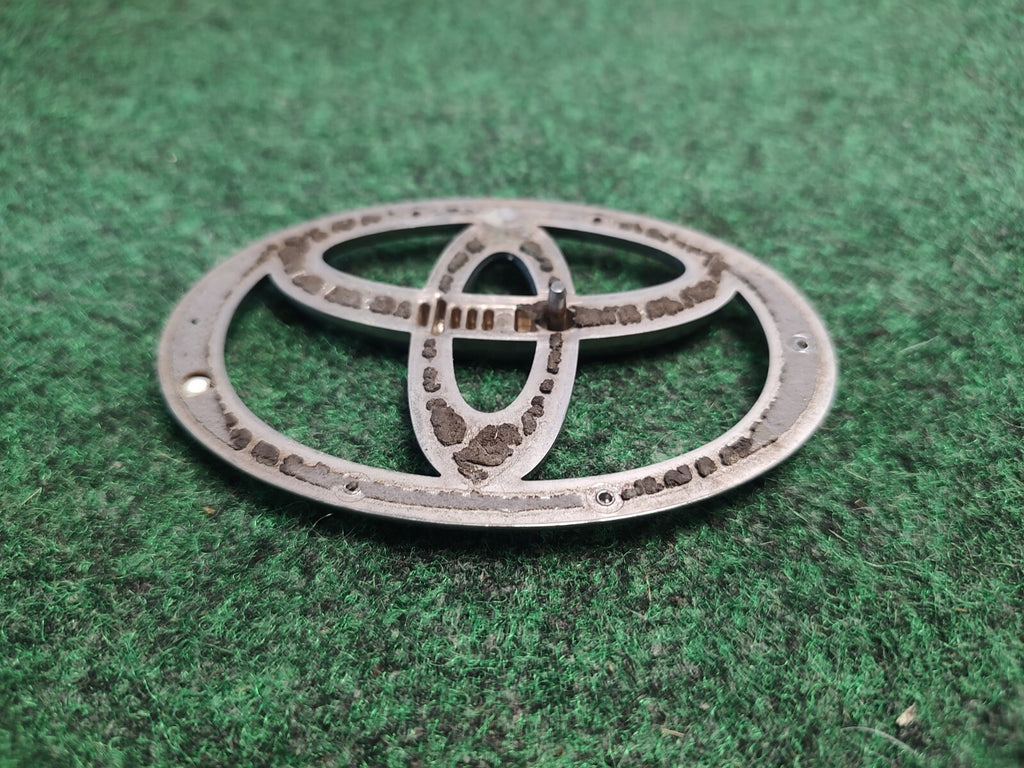 Toyota Chrome Plastic Emblem Badge Logo OEM 4 NCH Wide 1S8