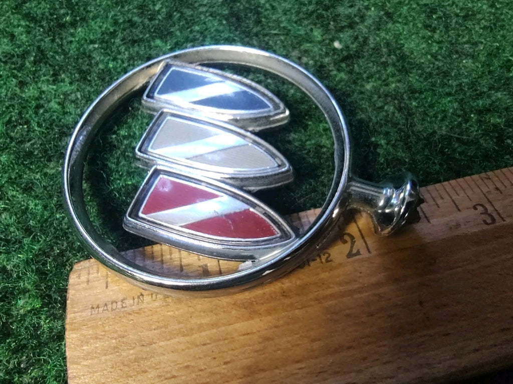 Vintage Buick Auto Car Tri-Shield Hood Ornament Emblem Medallion 2" Inch 4S3
