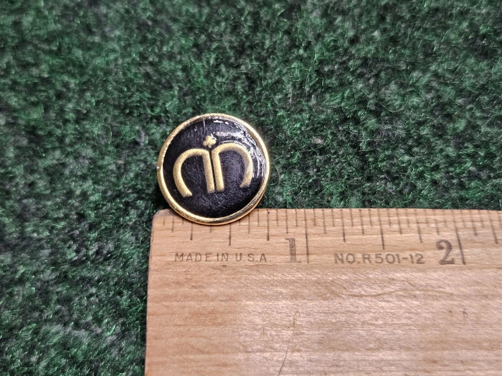 Black Gold Lapel Pin Crown With Clover Leaf