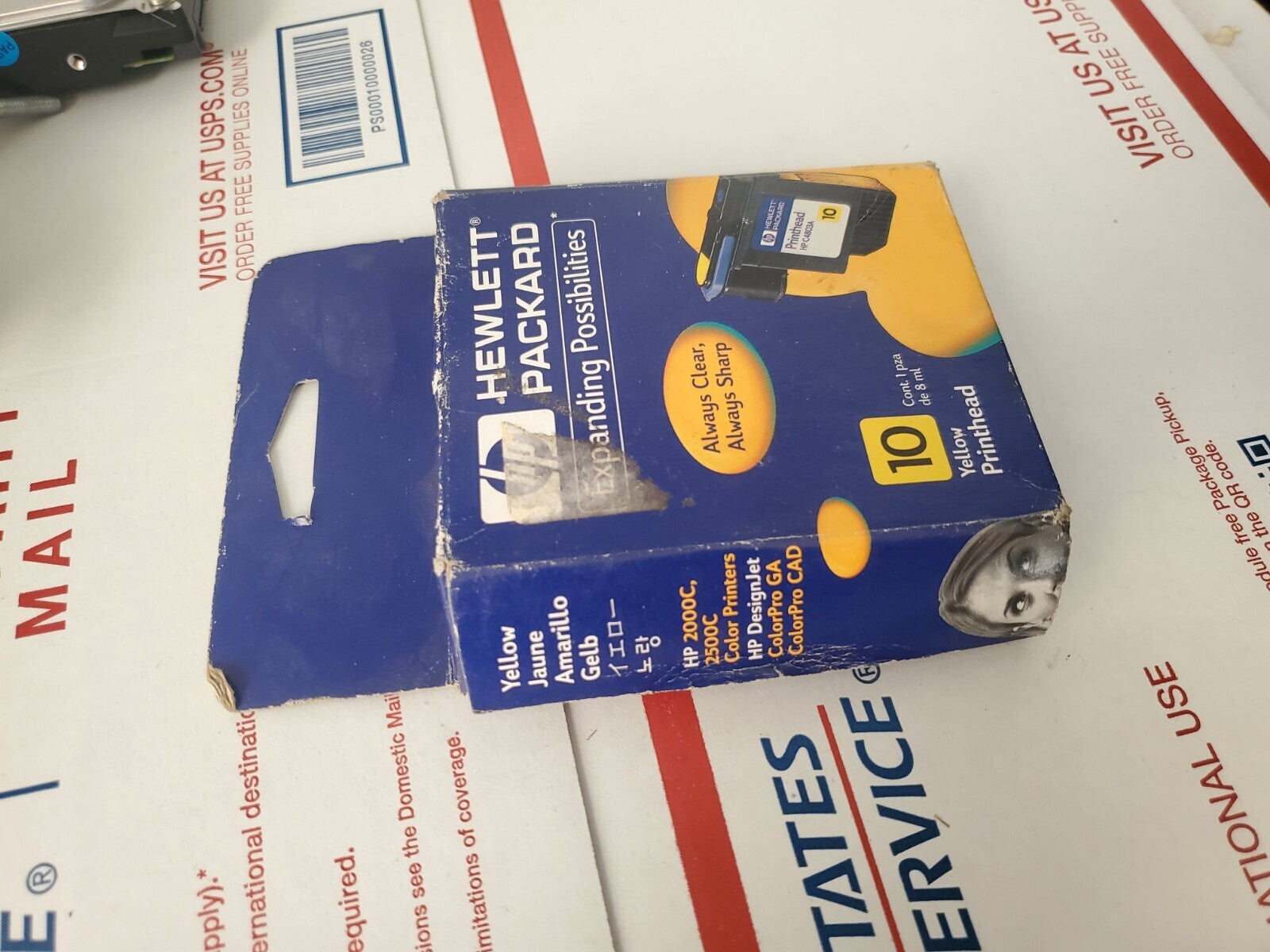 HP 10 YELLOW Ink Cartridge NEW OEM, C4842A 2000c 2500c Designjet Colorpro 5L4