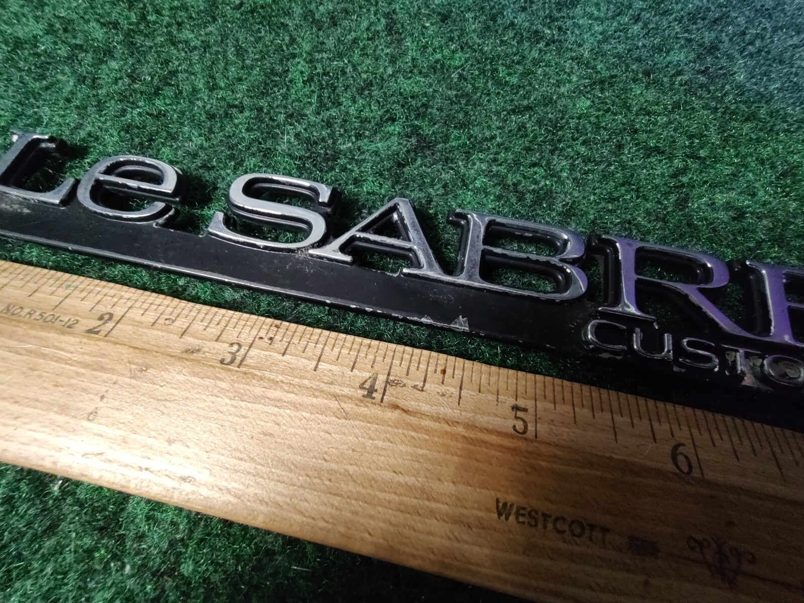 BUICK LESABRE CUSTOM - OEM EMBLEM BADGE SYMBOL LOGO NAME PLATE 6S6