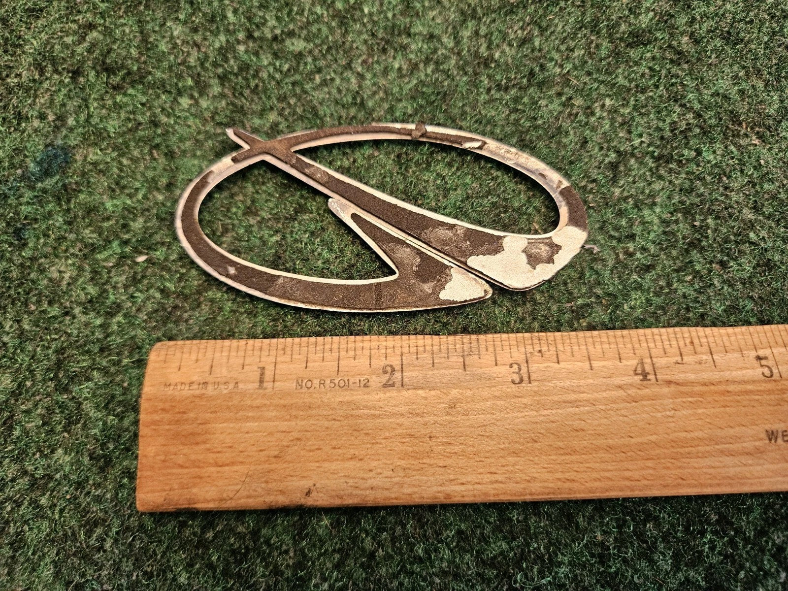 Vintage OLDSMOBILE Chrome EMBLEM SYMBOL BADGE OEM Nameplate Logo 4" 5M4