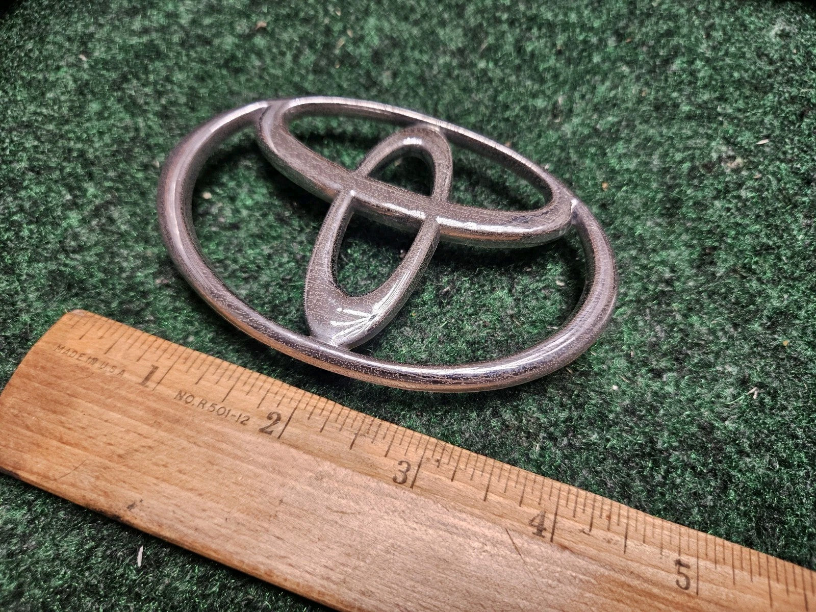 Toyota Chrome Emblem Logo Symbol Unknown Name Plate Model ~4" 5M3