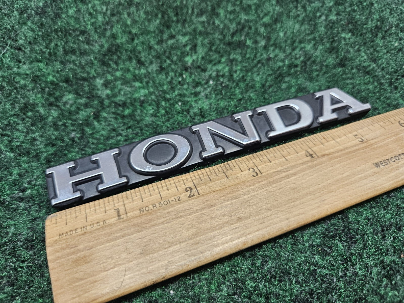 Honda OEM Machined Black Plastic 5.7" Emblem Badge Logo Nameplate Name Plate GL2