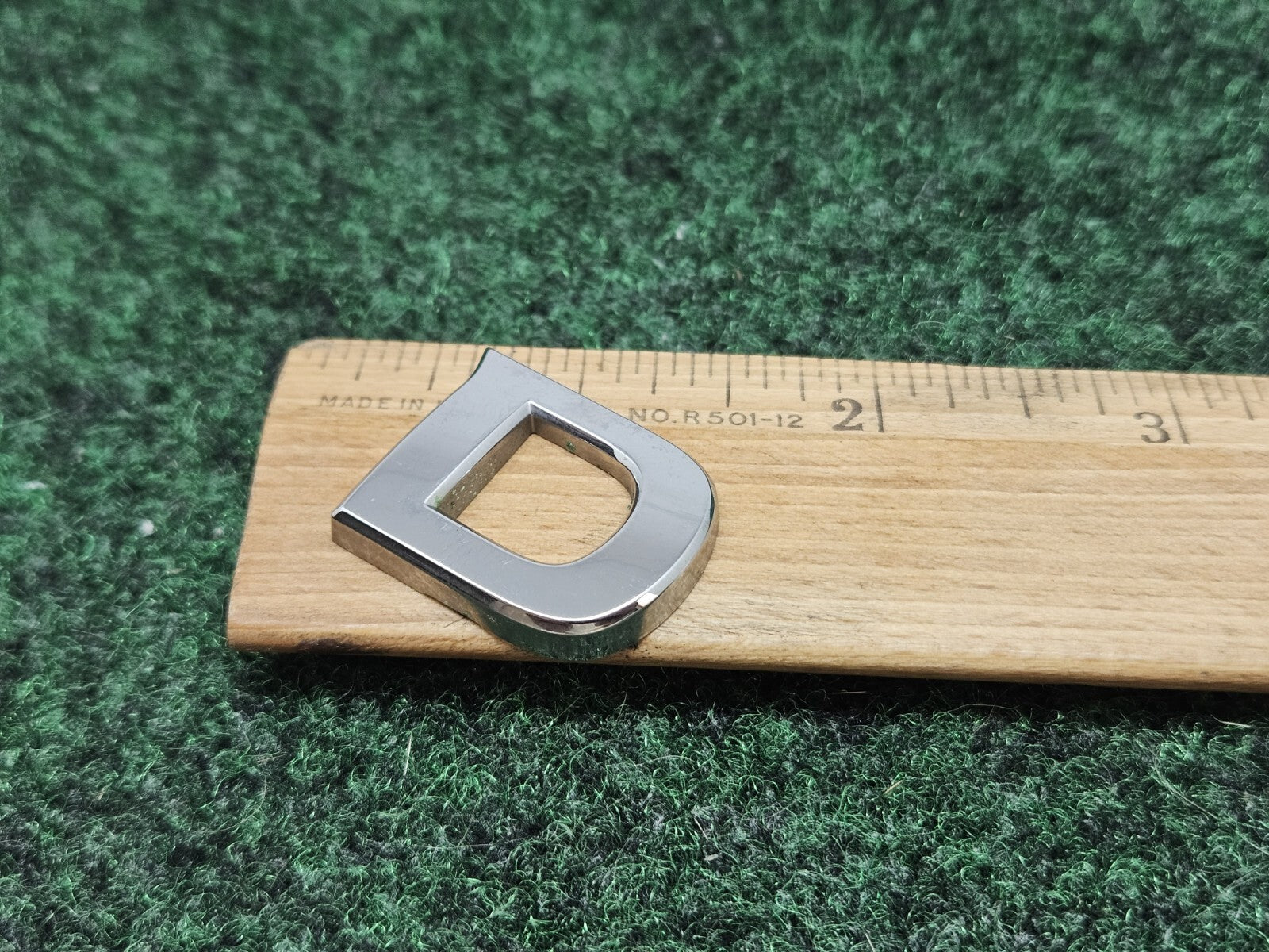 OEM "D" 3D Chrome Individual Letter Lettering Emblem Badge Logo Nameplate 7S8