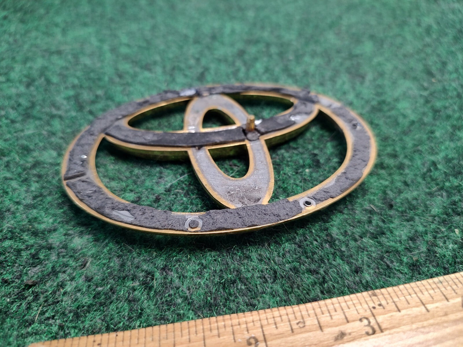Toyota Gold Plastic Emblem Badge Logo OEM 4 INCH Wide 1S8