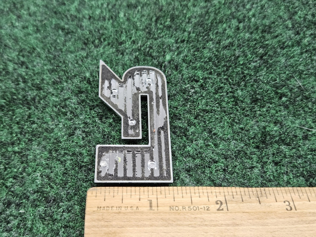 OEM "R" Chrome Hood Hatch Individual Letter Emblem Badge Logo Nameplate 2.5" 7S6