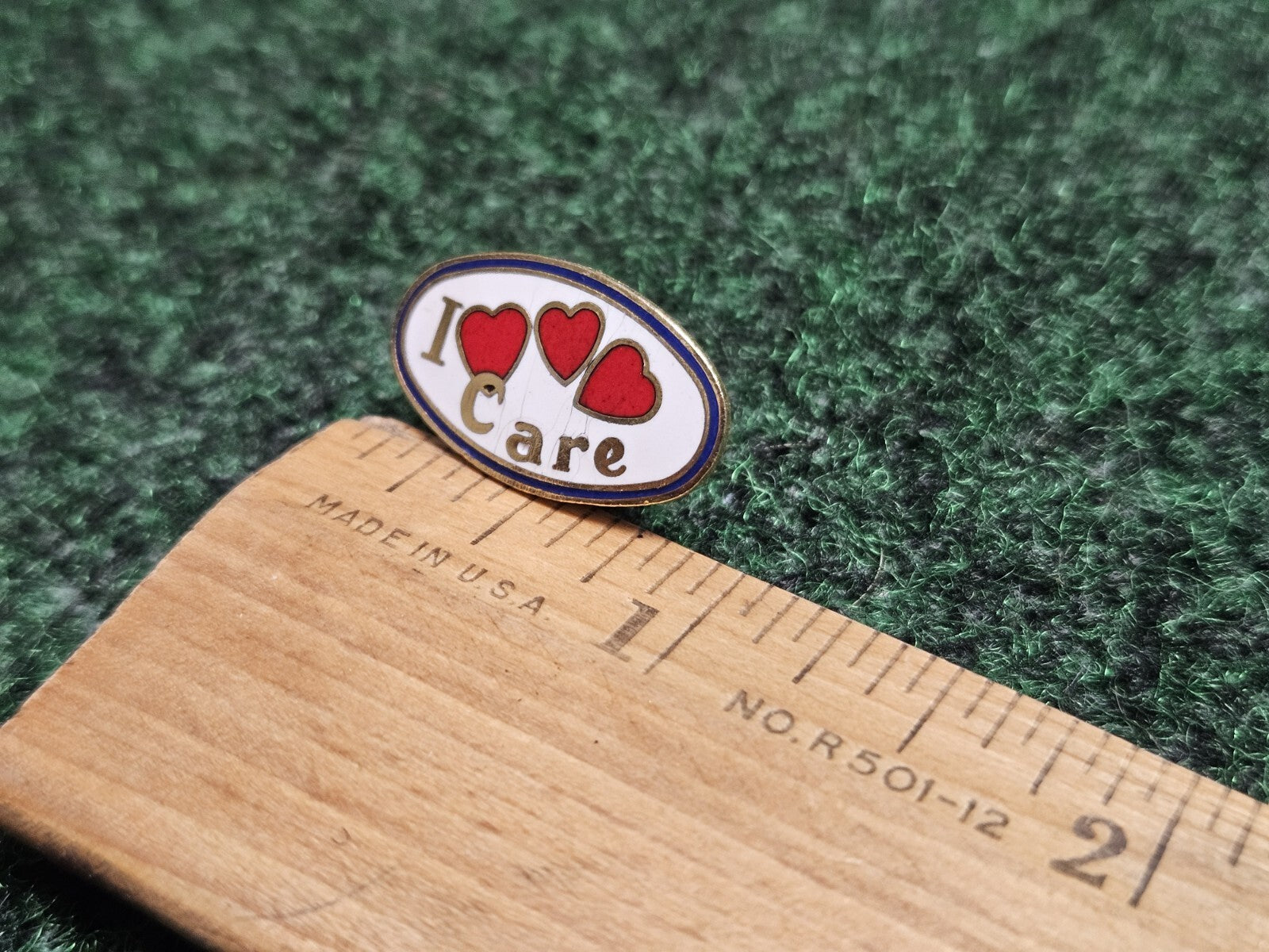 I Heart Care Lapel Pin Hat Vest Brooche